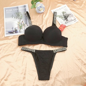 Sexy Deep V Women Lingerie Bra Set Bling Rhinestones Push up Underwear Set Bralette Bra and Panty Set for Women's Clothing - Product Image 6