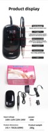 Mini perceuse à ongles professionnelle sans fil rechargeable 30000 tr/min en plastique, avec embout creux, pour les passionnés