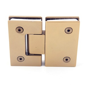 Bisagras de acero inoxidable de 180 grados para puertas de ducha, diseño minimalista, 4 orificios, fundición de precisión para puertas de vidrio de baño - Product Image 1