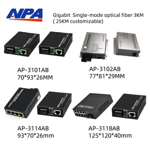 Fuente de alimentación externa Gigabit Equipo de fibra óptica Transceptor óptico de datos Convertidor de medios de fibra de 10M/100M - Product Image 2