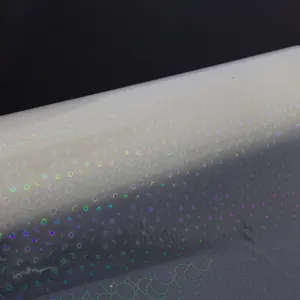 Cold Laminating Circle Pattern Self Adhesive Transparent Holographic Film