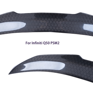 สปอยเลอร์หลังคาร์บอนไฟเบอร์ทรงรังผึ้งแบบ PSM สำหรับ Q50 Q50S Q50L ปี 2013-2023 - Product Image 3