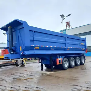 High Quality Heavy Duty U-Shape 3 4 6 Axles End Hydraulic Tipper Truck Dump Cargo Semi Trailer Trucks