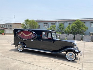 Factory Customized Vintage Black Coffin Carriage Horse Wagon Antique Electric Buggy Electric Funeral Horse Hearse - Product Image 4