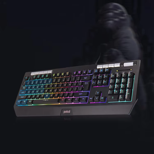 Nouveau <span class=keywords><strong>clavier</strong></span> de jeu multimédia filaire à rétroéclairage RVB, best-seller, avec design ergonomique, interrupteur à membrane en plastique - Product Image 2