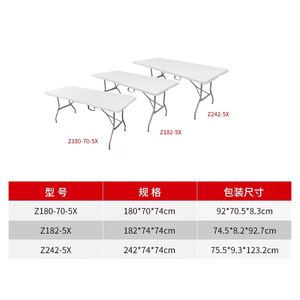 Wholesale Custom 4 Feet Trestle <b>Folding</b> <b>Table</b> Foldable Banquet Catering Dining Camping <b>Table</b> for Events - Product Image 4