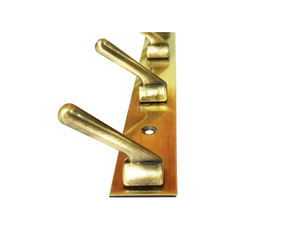 6 Pin Brass Finish Stainless Steel Cloth <b>Hook</b> <b>Wall</b> Mounted SS202 Heavy Duty Rustproof Bathroom Towel Hanger Model 103-6 Modern - Product Image 4