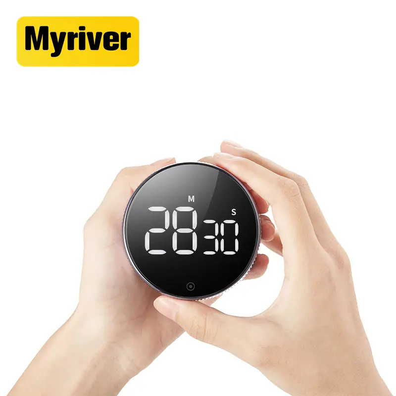 Myriver relógio de contagem, relógio eletrônico de plástico multifuncional com tela grande, temporizador de cozinha digital lcd para cozinhar