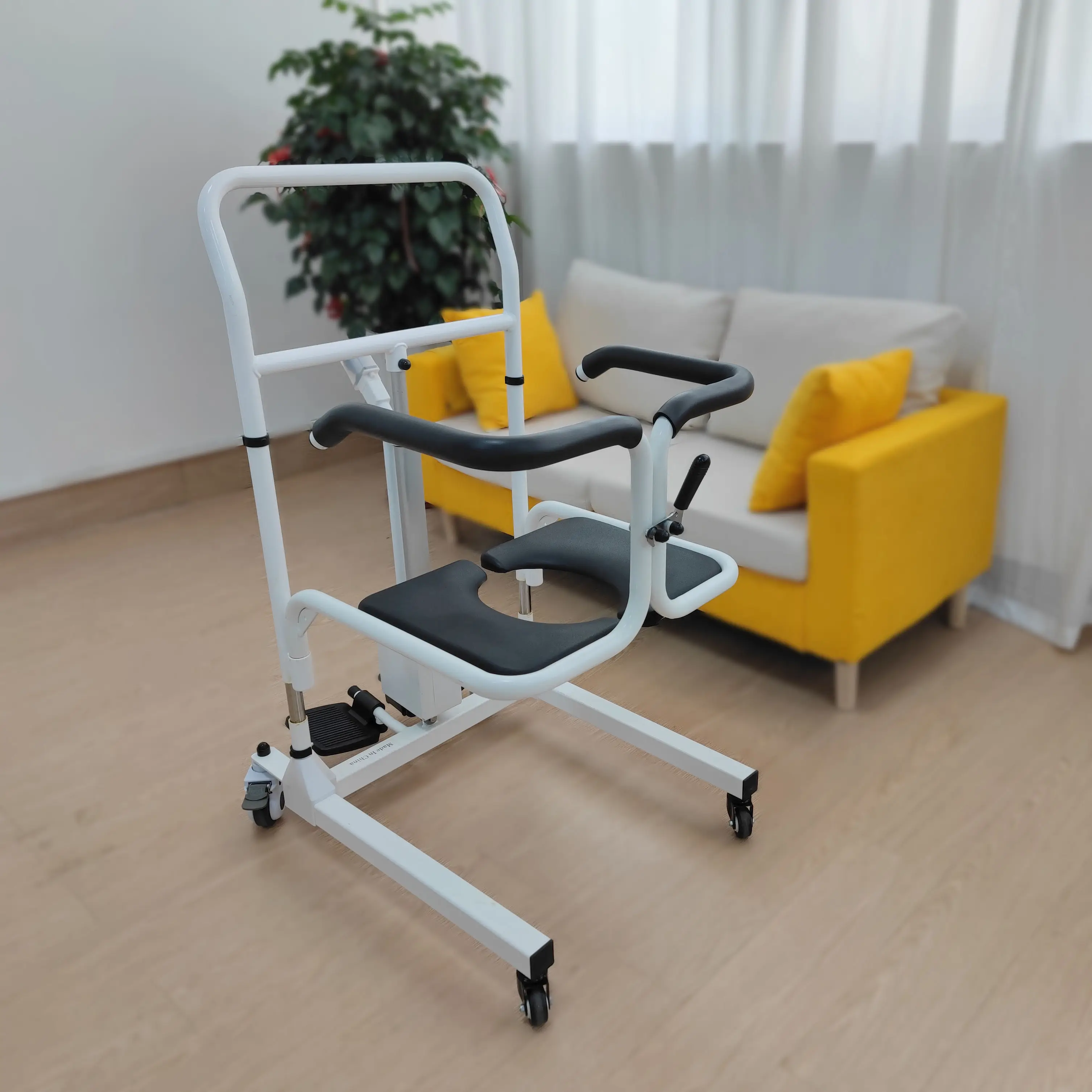 Senyang — fauteuil roulant de toilette électrique portable hydraulique, pour toilettes, appareil médical, avec transfert, confortable, pour personnes âgées, soins infirmiers, vente en gros