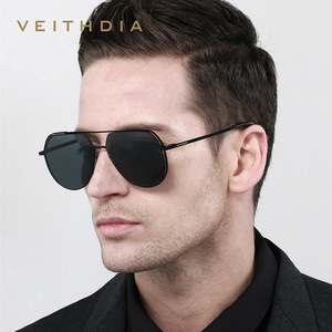Veithdia Unisex Metal <b>Frame</b> Sunglasses Nylon Lens UV400 Protection Type 3 Sunshades Black Color - Product Image 4