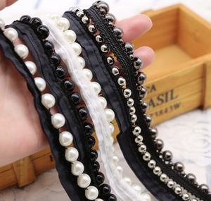 可持续手工串珠蕾丝珍珠饰边服装衣领箱包装饰DIY条码配件 - Product Image 4