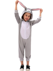 Tuta con Cappuccio da Coniglietta Pasquale per Bambine in Poliestere, Costume TV e Cinema, Outfit Festivo e Commovente per i Più Piccoli - Product Image 2