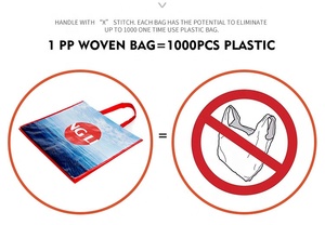 Nhà Máy Giá Tùy Chỉnh In Không Thấm Nước Tái Chế Tái Sử Dụng Nhiều Lớp PP Dệt Túi Mua Sắm Cọ Sợi - Product Image 2