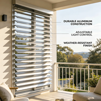 Stores extérieurs personnalisés en aluminium, imperméables, résistants au vent, occultants et anti-UV pour fenêtres à battants.