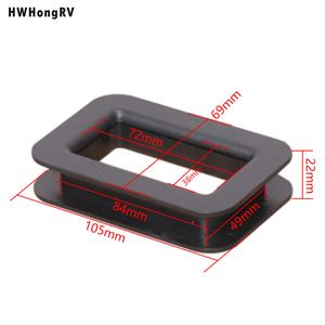 Anneau de guidage rectangulaire universel noir en plastique pour sangle de ceinture de sécurité de siège baquet, avec cache-trou pour harnais de course - Product Image 4