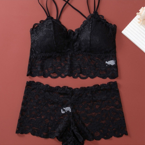 Stock Locale USA, Set di 4 Pezzi Lingerie Sexy in Pizzo per San Valentino, Intimo Femminile, Set Lingerie Sexy per Donna - Product Image 3