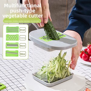 Vente directe usine : Râpe à concombre manuelle 4-en-1, Coupe-frites, Hachoir à saucisses et à oignons, Coupe-légumes multifonctionnel - Product Image 2