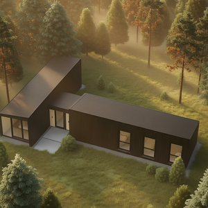 Cabane en bois préfabriquée durable, écologique, <span class=keywords><strong>à</strong></span> énergie solaire, entièrement personnalisable, contemporaine, imperméable, pour hôtel - Product Image 1