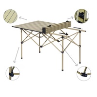 Günstiger Metall-Outdoor-Klapptisch für Camping, Küche, Essen und Kinderaktivitäten, Tragbar für Lager und Schulen