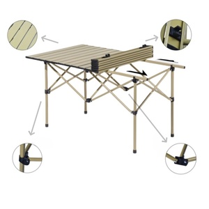 Cheap Metal Outdoor Modern <strong>Camping</strong> <strong>Kitchen</strong> Table Portable Dining Kids Activity Folding Table for Warehouse and School Use - Product Image 6