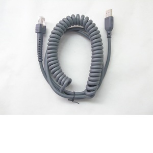 Cable USB en Espiral con Blindaje Trenzado CBA-U09-C15ZAR de 15 pies para Escáner de Código de Barras Zebra Symbol LS1203 LS2208 LS4208 Ls4278 <span class=keywords><strong>Ds6878</strong></span> - Product Image 2