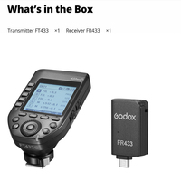 Godox FT433 C/N/S FR433 433MHz Frekuensi TTL Kontrol Aplikasi Nirkabel Pemancar Pemicu Flash Kontak Tunggal untuk Canon Sony Nikon
