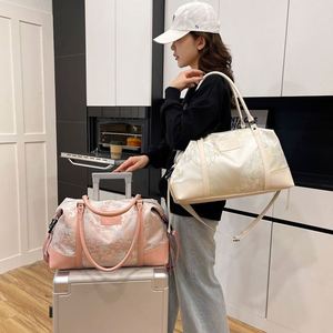 Chinese Style Flower Pattern Tote Travel Bags Multi Functional Luggage Storage Bag for Outdoor Travel Sports Business - Product Image 2
