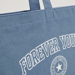 Sac fourre-tout en toile robuste avec poche avant et poche intérieure, grande capacité, sac de shopping réutilisable en coton pour femmes, plage - Product Image 2