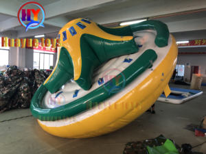 โซฟาเป่าลมรูปปลาหมึกยักษ์หมุนได้ ยูเอฟโอ ลอยน้ำ ของเล่นเป่าลมลากจูงในน้ำ หมุนได้ ดิสโก้ บานาน่าโบ๊ท - Product Image 5