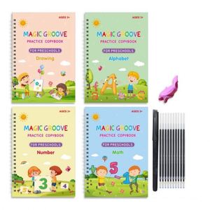 Juego de 4 Cuadernos Mágicos para Practicar Caligrafía con Impresión en Inglés, Libro de Palabras para Caligrafía, el Mejor Regalo para Niños - Product Image 2
