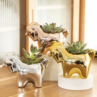 Pot de fleurs en céramique écologique pour plantes succulentes, combinaison macaron, pot à cactus en porcelaine brillante à rayures, décoration de table et de jardin