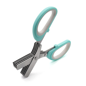 <b>Kitchen</b> <b>Scissors</b> Stainless Steel Five Layer Blade For Food Paper Cutting Home Use Nordic Pink - Product Image 2