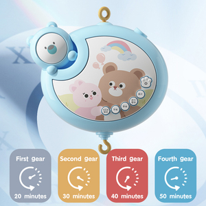 Samtoy sơ sinh điện Rattle xoay bé treo điều khiển từ xa nôi âm nhạc di động giường chuông bé nôi di động với ánh sáng âm nhạc - Product Image 5