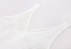 NUEVO <span class=keywords><strong>Dos</strong></span> <span class=keywords><strong>colores</strong></span> Vestido largo de ganchillo Algodón Talla única Sexi Lady Traje de baño Backless Cover Ups - Product Image 6