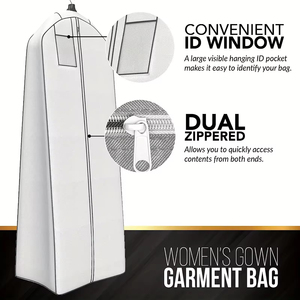 Copertura Impermeabile di Alta Qualità per Abiti da Sposa Lunghi, Personalizzabile, in Tessuto Non Tessuto per Casa e Viaggio - Product Image 3