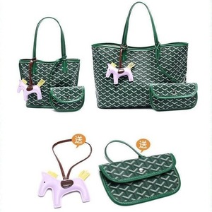 Bolso tote de PU con ribete de dientes de perro estilo Daedongmun de Corea del Sur, de gran capacidad, con diseño de grafiti, para mujer, Primavera 2026, Venta al por mayor - Product Image 1