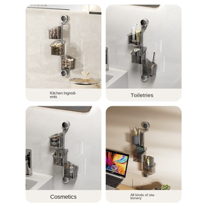 Contenitore Moderno in Plastica per Cipolle, Zenzero e Aglio con <span class=keywords><strong>Ventosa</strong></span>, Cestello Porta Spezie da Parete Senza Foratura - Product Image 6