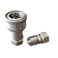 Naiwo ISO7241-B haute pression Double arrêt hydraulique 3/4 "NPT raccords à dégagement rapide connecteur de vanne à connexion rapide en acier inoxydable