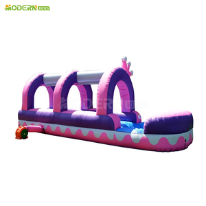 Structure gonflable commerciale d'extérieur en PVC avec parcours d'obstacles et zone de saut - Product Image 3