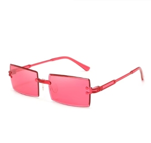 Frameless Cut Square Gradient Ocean UV400 Unisex <b>Sunglasses</b> European American Fashion Instagram Popular Street Photography - Product Image 1