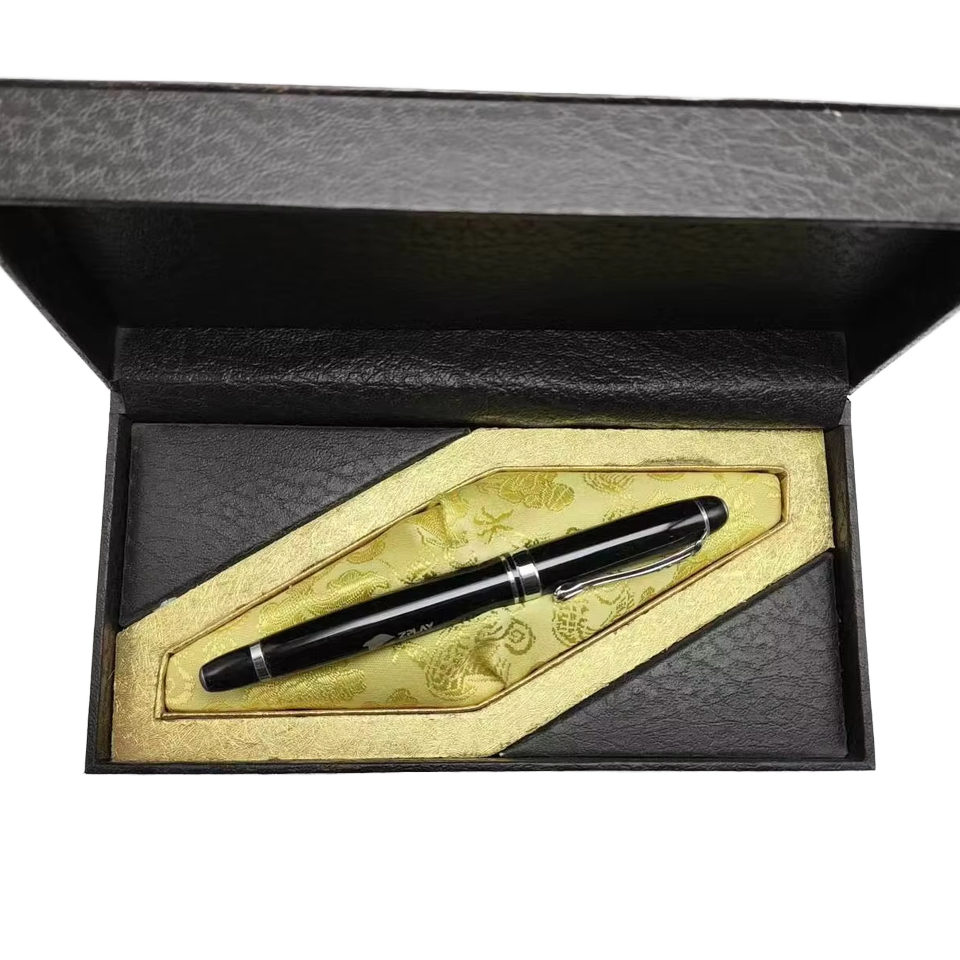 SEAPEN Luxury Fountain Pen Leather Gift Box Premium Gold Silk Quality Gift  Pen Can Custom Logo