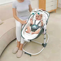 Berceau électrique pour bébé, berceau à bascule automatique avec moustiquaire et jouets suspendus pour apaiser les nouveau-nés