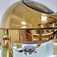 Nouveau Design Plats Chafing en Acier Inoxydable, Qualité Supérieure pour Hôtels, Plat de Service de Luxe Personnalisé, Réchaud Alimentaire Élégant Doré