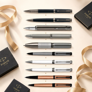 Parker Custom Logo Metal Ballpoint <b>Pen</b> Matte/Gun Metal Finish <b>White</b>/Black/Rose Gold/Dark Grey Durable Office/School Writing Gift - Product Image 1