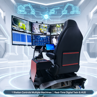 Station d'opérateur télécommandée intelligente NM1000 à 3 écrans, simulateur de conduite industriel pour camions miniers autonomes