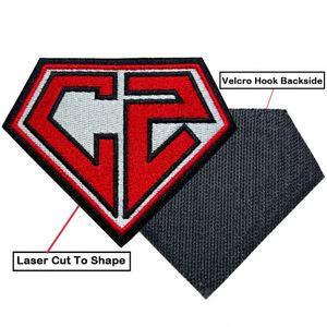 Badge logo en fer tissé, appliqué, patch pour vêtements, personnalisé, brodé, badges sur mesure - Product Image 4