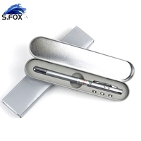 Stylo à bille lumineux avec pointeur laser rouge télescopique rétractable 4 en 1