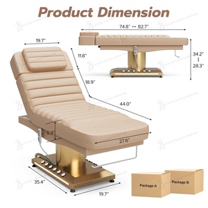 <span class=keywords><strong>Table</strong></span> de massage <span class=keywords><strong>professionnelle</strong></span> verte à 3 moteurs pour salon de beauté, esthétique, spa, soins du visage et extensions de cils - Product Image 6