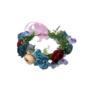 Nueva moda hecha a mano estilo bohemio Floral diadema Boda nupcial accesorios para el cabello flor diadema Tiara flor Artificial - Product Image 2