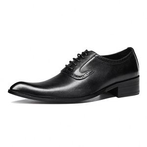 Nouvelles Chaussures Habillées à Talons Hauts en Cuir Véritable de Haute Qualité à Bout Pointu pour Hommes – Idéales pour Mariages et Soirées – Tendance Actuelle - Product Image 2